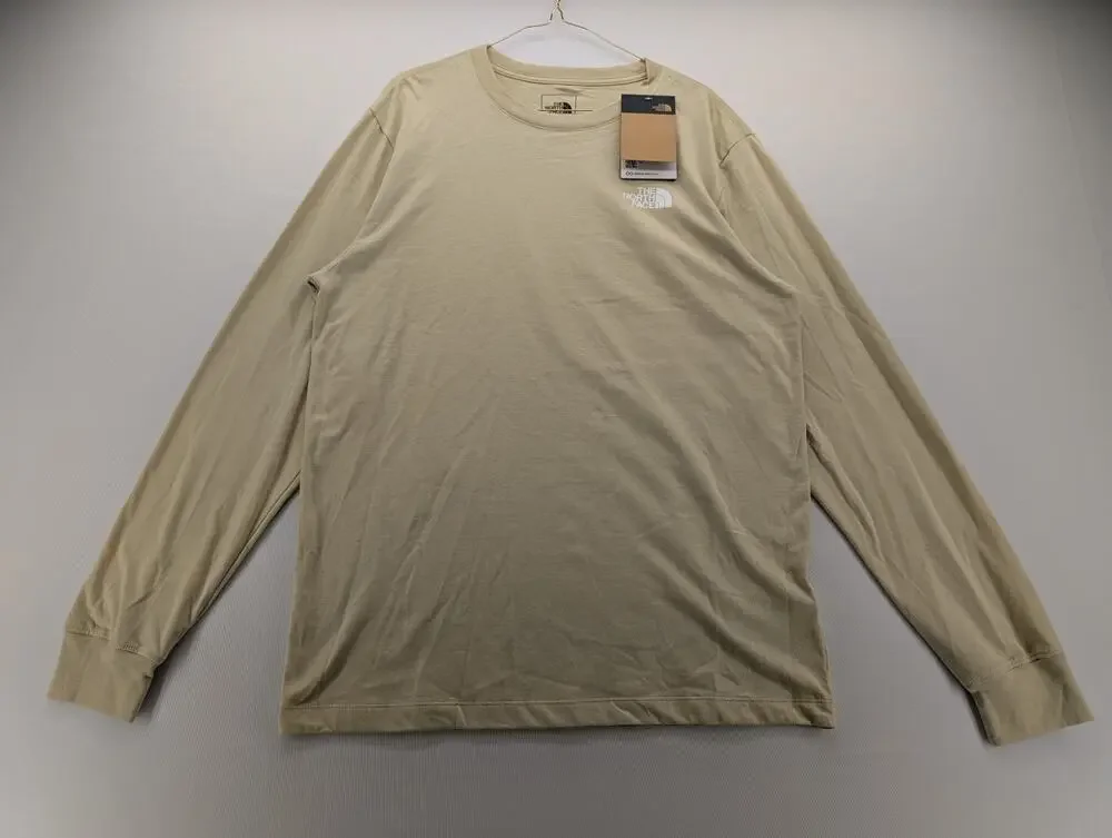 NWT The North Face Men's Long-Sleeve Box NSE T-Shirt in Gravel size Medium